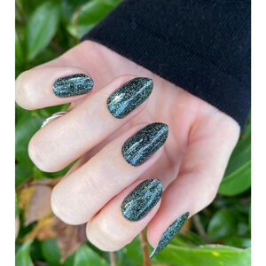 Color Street RETIRED GAELIC GREENERY Green Glitter Nail Polish Strips